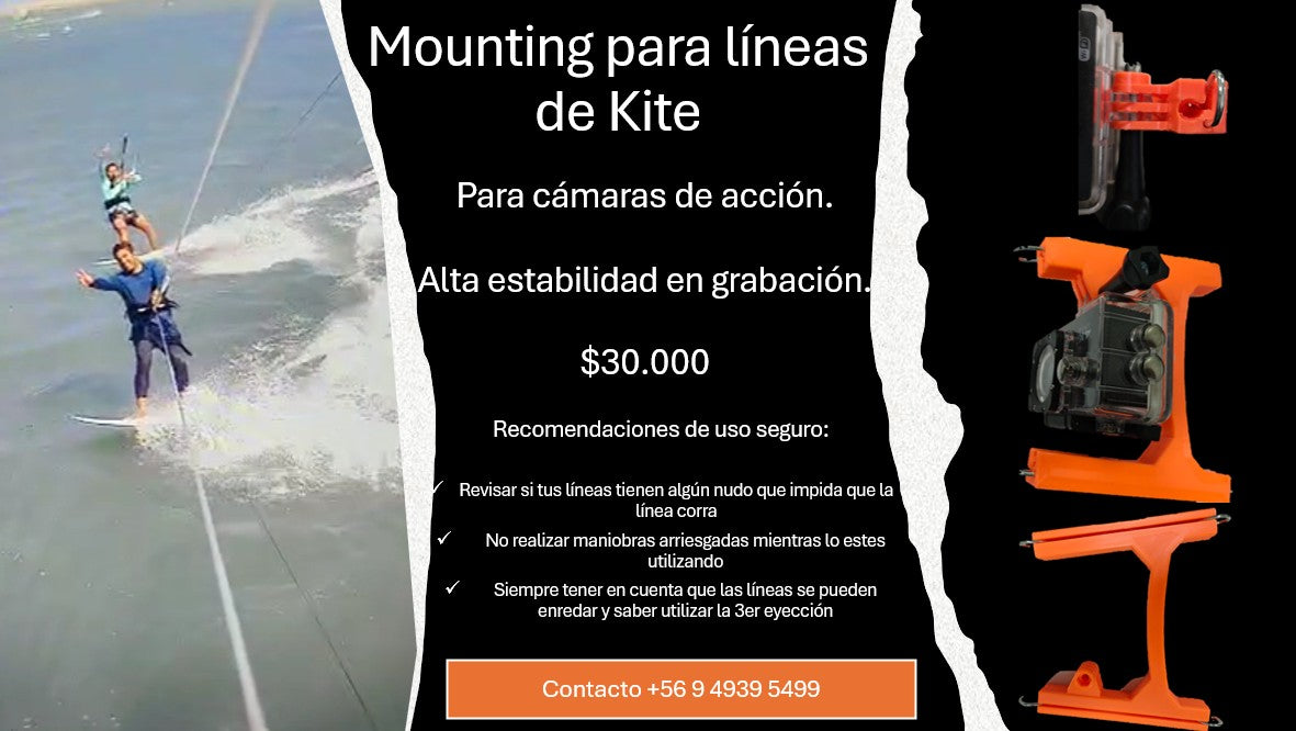 Monting para lineas de kite, para Gopro